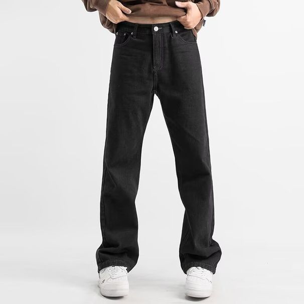 Men's Relaxed Fit Straight Leg Jeans - Classic Casual Denim Trousers For Everyday Wear_mkmklike.com