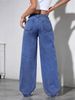 Pearl Pure Straight Loose And Versatile Wide-leg Trousers Washed Jeans_mkmklike.com