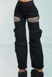 Women's Clothing Hollow Diamond Overalls Multi Pocket Stretch Jeans For Women_mkmklike.com