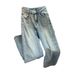 Women's High Waist Flared Jeans With Star Embroidery & Rhinestone Details, Wide Leg Long Pants For Casual & Office Wear _mkmklike.com