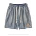 Men's Clothing Denim shorts men summer ins trendy brand washed old straight breeches Japanese retro workwear shorts thin_mkmklike.com