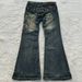 "Y2K Retro Patchwork Embroidered Jeans – Streetwear, Flared Tribal Style Casual Pants"_mkmklike.com