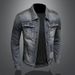 Cross-Border Foreign Trade European Size Personalized Zipper Motorcycle Men's Turn-Down Collar Denim Jacket Trendy Retro_mkmklike.com