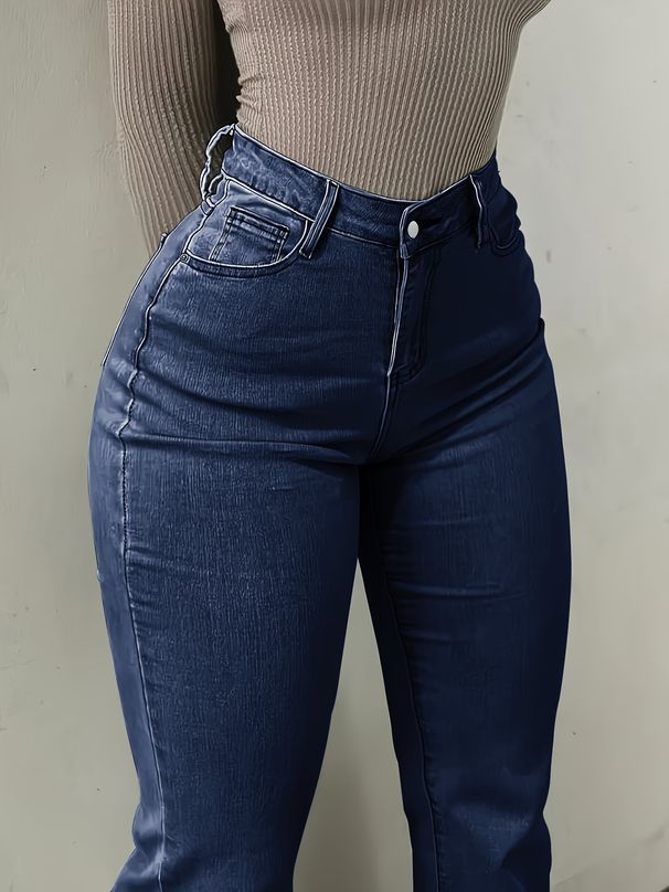 Women's Clothing High End High Waisted Flared Jeans Wide Leg Straight Pants Retro Style Spring Summer New 2026_mkmklike.com