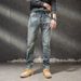 Classic Men's High End Jeans Stretch Straight Leg Casual Versatile Simple Long Pants Korean Trendy Brand New Spring Style_mkmklike.com