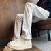 White Slim-fit Jeans Men's Autumn American Style Pants Ruffian Handsome Zipper Split Fork Lift Slightly Straight-leg Pants_mkmklike.com