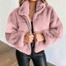 Women's Clothing clothing autumn and winter rabbit fur fur zipper cardigan plush warm jacket_mkmklike.com