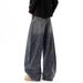 Hip-hop Men's Jeans Men's Old Dirty Leopard Print Scimitar Pants Trendy Brand Loose New Boys Pants_mkmklike.com