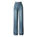 High-waisted Narrow-fit Denim Wide-leg Pants For Tall Women, 2026 Spring New Style, Slimming Straight-leg Pants,_mkmklike.com