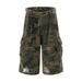 Men's Clothing Destroyed Stone Washed Old Camouflage Cropped Pants American Street Loose Ripped Workwear Shorts Men_mkmklike.com