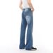 Men's Washed Flared Jeans – Lightning Crack Distressed, Loose Straight Wide Leg (Blue, S-XXL)_mkmklike.com