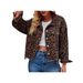 Leopard Print Denim Short Jacket Women's Casual Fashion Autumn/Winter New Real Shot_mkmklike.com