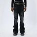 Men's Clothing Straight Leg Long Pants Flared Jeans Retro Flared Jeans For Men – Classic High-Street Denim (Black, XL-3XL, Zip Fly, Stretch Comfort)_mkmklike.com