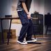 HME Men's Loose Straight Leg Jeans Wide Leg Casual Trousers Style Exclusive_mkmklike.com