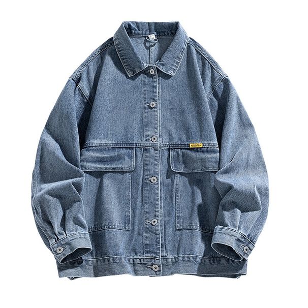 Pulse Pulse New Spring Summer Hong Kong Style European American Street Trend Korean Version Long Sleeve Washed Men's Denim Jacket_mkmklike.com