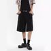 Men's Clothing Men's Summer Denim Shorts Solid Color Style Loose Straight Leg Half Elastic Waist Five Point_mkmklike.com