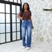 High Elastic Denim Trousers Retro Straight Loose Casual Women's Jeans Factory Direct Sales_mkmklike.com