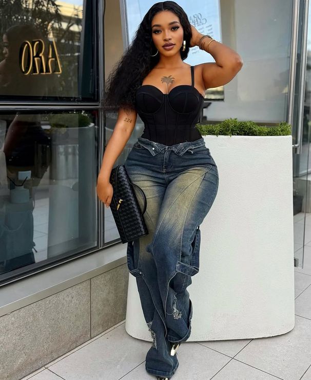 Women's Vintage Washed Wide Leg Jeans Distressed Denim Pants Tapered Fit High Waist Casual Boho Chic Everyday Comfort_mkmklike.com