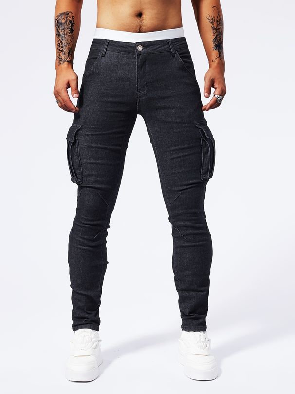 Men's Cargo Pants - Stylish Workwear Jeans With Multiple Pockets, Durable & Comfortable For Outdoor, Work & Casual Wear_mkmklike.com