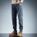 Men's New Spring Summer Black Versatile Casual Jogger Loose Harem Pants Trendy Jeans_mkmklike.com