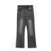 Men's Clothing Retro Washed Distressed Vintage Washed Gray High Street American Retro Jeans - Relaxed Fit Bootcut Denim Pants For Men & Women_mkmklike.com
