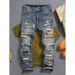 Men's Vintage Heavyweight Distressed Jeans – Korean Retro Washed Denim With Hand-Stitched Patches (28-38, Relaxed Straight Fit)_mkmklike.com