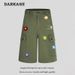 Men's Clothing 2025 American Style Embroidere With Pleats, Pockets, Loose And Casual Straight Tube Couple Paratrooper Pants_mkmklike.com