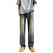 Nordmann Men's Ripped Jeans American High Street Retro Casual Spring Autumn Loose Straight Vibe Style Design Pants_mkmklike.com