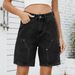 K Street Washing New Fashionable And Cool Denim Five Quarter Pants For Women_mkmklike.com