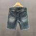 Men's 2026 Harem Denim Shorts Trendy Brand Casual Wide Leg Mid-Length Pants Standard Thickness Slight Stretch Polyester_mkmklike.com