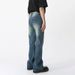 Nordmann American Retro Jeans For Men Summer New High Street Vibe Trendy Loose Straight Casual Pants_mkmklike.com