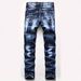 Men's Stretch Slim-Fit Jeans – Comfortable Straight-Leg Denim Pants With High Elasticity & Washed Finish_mkmklike.com