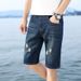 Men's Clothing Summer Sports Pants Washable Terry Casual Shorts Ripped Pants_mkmklike.com