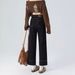 Women's Straight-leg Jeans, New Autumn/winter 2026, High-waisted, Spring/summer, Denim Blue, Petite, Cropped, Slim-fit_mkmklike.com