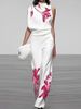 Women's Printed Turtleneck Suit - Sleeveless Two-Piece Suit | Stylish And Chic Suit_mkmklike.com