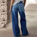 Women's mid Rise Stretch Straight Leg Jeans Casual Wide Leg Style with Front And Back Pockets Spring/Autumn Summer Cotton Denim_mkmklike.com
