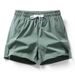 Men's Clothing Summer pants new style ice silk thin fashion casual loose drawstring three-quarter pants men's beach swimming large size shorts_mkmklike.com