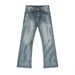 Men's Clothing Retro Distressed Colored Flared Casual Jeans_mkmklike.com