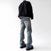 Men's Clothing Men's Vintage Washed Denim Jeans - Straight To Slightly Flared Fit, Cleanfit Aesthetic, Streetwear Vibe, Comfortable Cotton Fabric_mkmklike.com