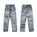 Digital Direct Injection 3D Printing Destroyed Erosion Jeans Niche Wide Leg Men's And Women's Trousers_mkmklike.com