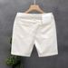 Men's Clothing Light Colored Washed Stretch Denim Shorts Casual Trendy Summer Wear_mkmklike.com