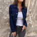 Women's Classic Denim Jacket – Timeless Washed, Slim Fit, Versatile For Casual & Smart Wear_mkmklike.com