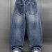 Men's Retro Wide-Leg Denim Pants – 90s Vintage Washed Straight Cut Jeans With Utility Pockets (Blue, M-Xxxl)_mkmklike.com