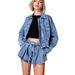 Women's Clothing Workwear Style Denim Jacket Women's High Waist Loose Slim Short Suit Women_mkmklike.com