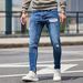 Men's Slim Fit Skinny Jeans Trendy Ripped Hot Selling American Youth Jeans_mkmklike.com