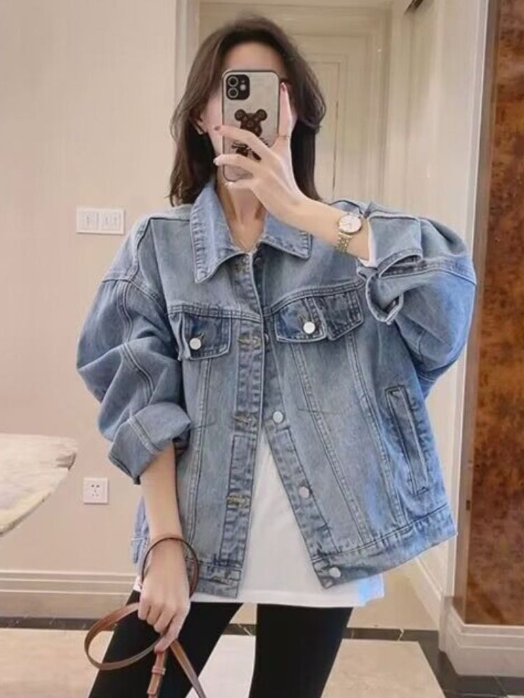 K New Casual Short Denim Jacket For Women With A Niche Design Sense_mkmklike.com