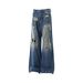 Men's Springtime American Retro Distressed Ripped Jeans Loose Casual Style Long Pants Street Niche Cool Vibe_mkmklike.com