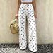Women's Low Waisted Wide Leg Jeans Cross Border L1048 Floor Length Loose Fit Versatile Polka Dot Straight Leg Casual Pants_mkmklike.com