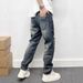 Men's Clothing Trendy Skinny Tapered Jeans Casual Retro Style Distressed Straight-Leg Jeans Edgy Pants_mkmklike.com
