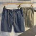 Men's Stretch Denim Shorts With Adjustable Drawstring - Summer 5-Inch Inseam Relaxed Fit Lightweight Casual (Sizes 28-36) Streetwear Essential_mkmklike.com